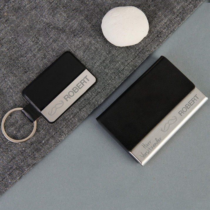 Herr Vorsitzender - Set mit Schlüsselanhänger und Visitenkartenetui